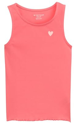 TOM TAILOR Mädchen Kinder RIPP Top mit Glitzer- Herz - Print