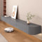 XDXINY Meuble TV en bois massif - Design suspendu pour salon, plusieurs tailles (gris, 140 x 20 x 24 cm)