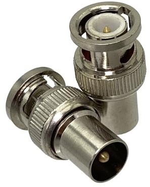 2 pièces BNC prise mâle vers IEC PAL DVB-T TV prise mâle adaptateur RF connecteur bornes de fil
