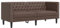 vidaXL Chesterfield Sofa 2-Sitzer, Couch mit Armlehnen Rückenlehne Stützbeine, Polstersofa für Wohnzimmer, Couchgarnitur, Braun Kunstleder