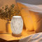 Riserva Nachttischlampe Modern,Tischleuchte Holz Weiß, E27 Fassung, Tischlampe Vintage aus Metall, Nachttisch, Arbeitszimmer, Cafe, Leselampe, Inkl. Schalter
