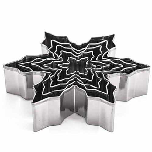 Winter Snowflake Cookie Cutter Set - 5 Piece - Stainless Steel