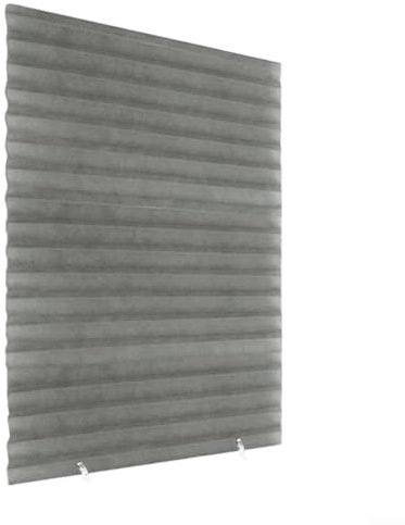 Feegow Persianas opacas cortadas a medida | Cortinas opacas plegables | Persianas autoadhesivas plisadas temporales | Persianas para ventanas, puertas de patio, cocina, baño, dormitorio (gris)