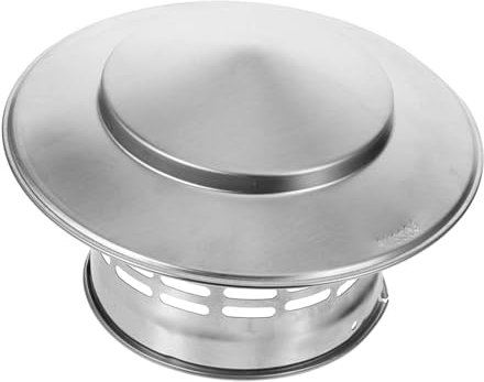 BESTonZON Schornsteinabdeckung Regenkappe Aus Edelstahl 110mm Schutzkappe Gegen Vögel Und Regen Für Kaminrohre Dachschutz Langlebig Wetterbeständig