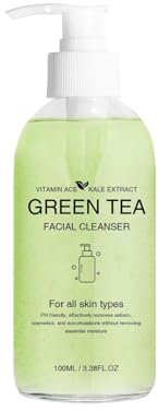 Reinigungscreme Grüner Tee sanfte Gesichtsreinigung für trockene extra milder Cleanser fürs Gesicht Intensive und langanhaltende Feuchtigkeit pflegende Reinigungscrem sanft schäumend