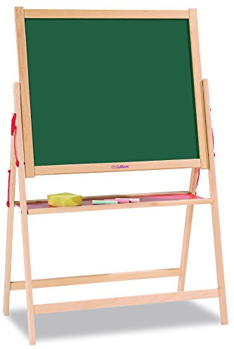 Eichhorn 100002578 - Magnettafel 35x56x87cm inkl. 10 Kreiden, 1 Schwamm, aus Buchenholz