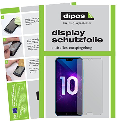 dipos I 2X Schutzfolie matt kompatibel mit Honor 10 Folie Displayschutzfolie
