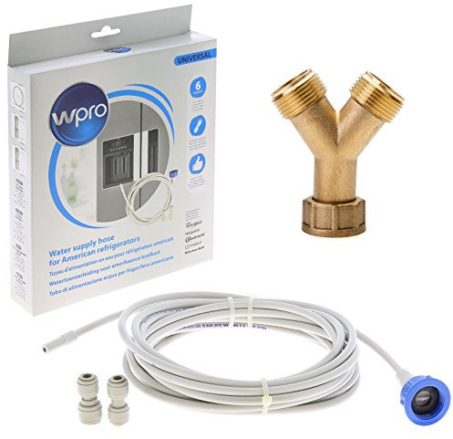 Genuine Wpro Wpro Mains Water Supply Tube & Fitting Kit For American Fridge Freezers - Clear Plastic 6m Hose Kit - Hardware Components - 1 Pack