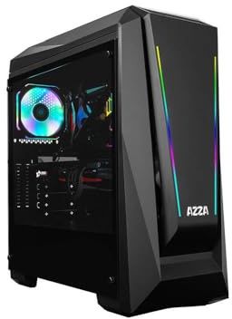 Azza Chroma 410A Tower-Gehäuse, schwarz, gehärtetes Glas, ATX mid-Tower