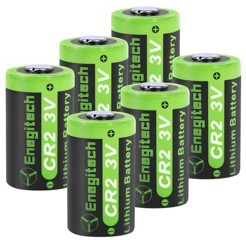Enegitech CR2 Batteries, 3V cr2 Lithium Batteries CR15H270 for Golf Rangefinder Security Alarm System Non-Rechargeable (CR2 6 Pack)