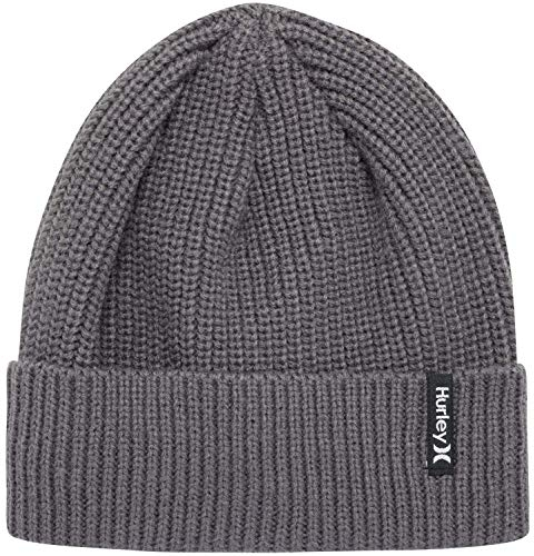 Hurley Herren M Max Cuff 2.0 Beanie Baseballkappe, dunkelgrau, Einheitsgröße