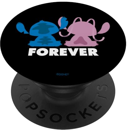 PopSockets Disney Stitch and Angel Forever - PopSockets Ausziehbarer Sockel und Griff für Smartphones und Tablets