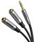 UGREEN Splitter Audio 3.5 mm Adaptateur Double Jack Casque Mâle vers 2 Femelle pour Écouteurs, Smartphones, iPhone, PS4, Enceintes, Tablettes, Lecteurs MP3