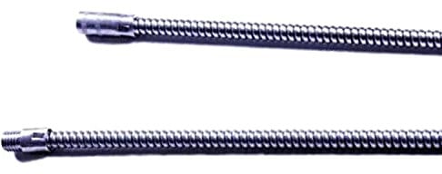 BARETTO 1-Meter-Stahlverlängerung für Schornsteinreinigungsset - Flexible Verlängerung für Schornsteinsets, ideal für die Reinigung von Schornsteinen und Kaminen mit Biegungen (3 Federn)