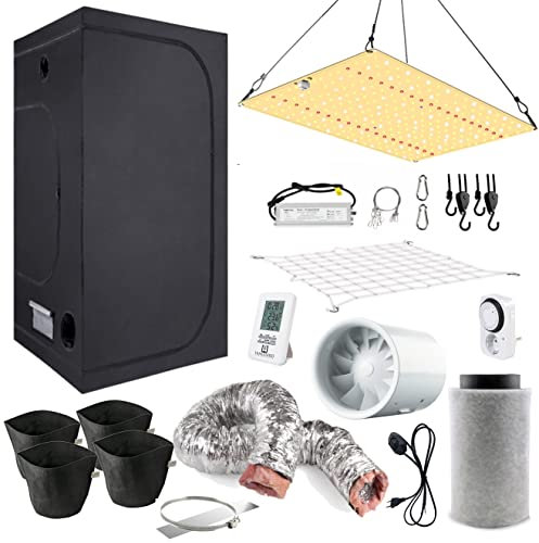 NICEGROW Growset 60 komplett LED Quantum Board 120W leise Abluft Filter Indoor Growzelt