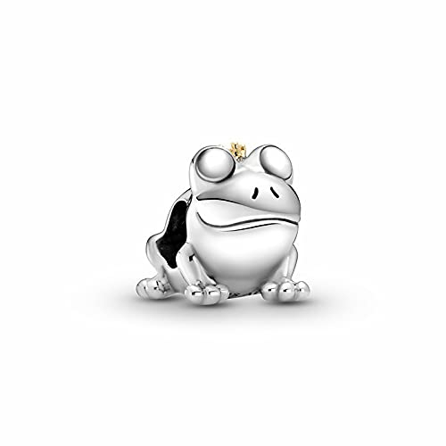 YYFHHK Charm Damen Anhänger 925 Sterling Silber Mit Krone Frosch Charm Passend Für Armbänder Und Armreifen, Damen Geburtstag Modeschmuck Geschenke