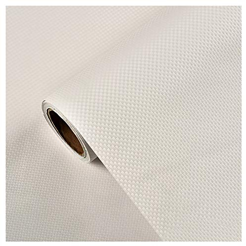 bandezid Möbelfolie Selbstklebend Türen PVC Folie Küche Bastefolie Türfolie Möbelsticker Wasserdicht Schälen und kleben Vinylfolie Aufkleber für Schrank Selbstklebende folie-10 Mousse weiß 60cm*20m