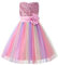 JerrisApparel Abito Paillettes Bambina Vestito Principessa Arcobaleno Nozze Festa (8 Anni, Rosa Chiaro)