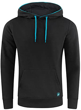 riverso Hoodie Herren Regular Fit RIVEnno Kapuzenpullover Pullover Sweatshirt XXL, Größe:XXL, Farbe:Black (24001)