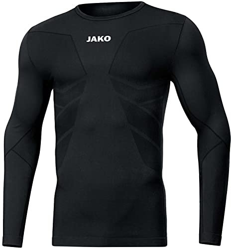 JAKO Herren Longsleeve Comfort Recycelt, Schwarz, L