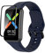 GIOPUEY Cinturini per Oppo Watch Free, [2 in 1] TPU Silicone Cinturino + Pellicola Protettiva, [Resistente all'Usura] [Traspirante] per Oppo Watch Free - Blu Scuro
