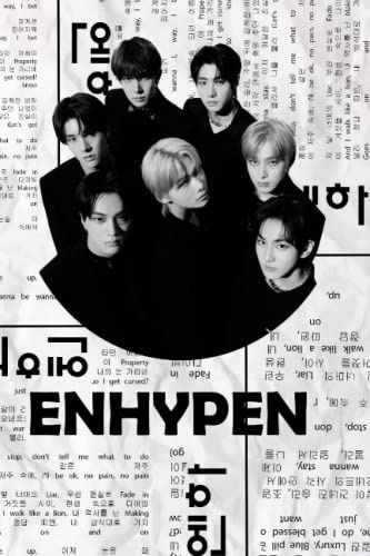 ENHYPEN KPop Lined Notebook - Paperback 200 pages