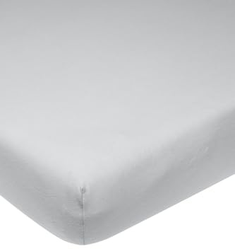 Meyco Home Basic Jersey Uni Spannbettlaken für 1-Person (Bettlaken mit weicher Jersey-Qualität, aus 100% Baumwolle, perfekte Passform durch Rundum-Gummizug, atmungsaktiv, Maße: 90 x 200 cm), Hellgrau