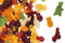 Fruchtgummi mit Osterformen, Ostermotive, Fruchtsaft-Ostermischung, Osterhasen, Ostereier, Enten, Blumen, glutenfrei und laktosefrei