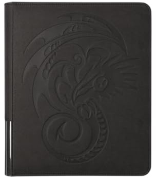 Dragon Shield Zipster Regular Binder | 20 Sideloading 18-Pocket Pages, Robust D-lock Rings, Trading Card Album for Pokemon, MTG, YuGiOh, TCG, OCG & Sports Cards | Iron Grey