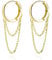 SLUYNZ 925 Sterling Silver Hoop Earrings Chain for Women Teen Dangle Earrings Tassel Huggie Drop Earrings (C-Gold Plated1)