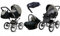 BabyLux® Kinderwagen Set 4 in 1 - Margaret Exclusive - incl. Babywanne, Buggy Sportsitz, Auto-Babyschale, ISOFIX-Basisstation - Autositz - Kinderwagenset - Kombikinderwagen mit Wickeltasche usw.
