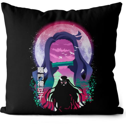 style3 Nezuko Moon Kissen mit Füllung 40cm Baumwolle Demon Anime Japan Manga
