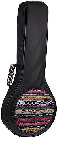 SHOWERORO Étui épais pour mandoline avec doublure en coton de capacité pour mandoline et accessoires motif unique pour les voyages