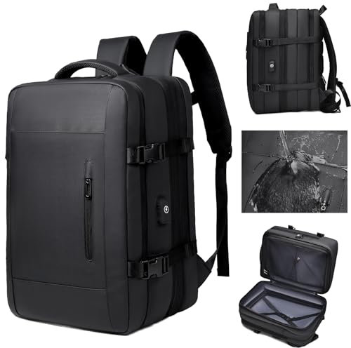 LuLuanping Handgepäck Rucksack, 45x32x15 Reiserucksack Flugzeug, Reiserucksack Klein Handgepäck Tasche, Carry On Luggage Travel Backpack Reisetasche mit Separates Fach für Nasse Handtücher