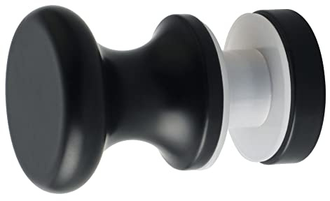Mooche Dusche Glastürgriff Schiebetüren Knopf, 3cm Einzelne Seite ziehen Hardware-Ersatzteile für Glastüren, Solide SUS304 Edelstahl Knöpfe, Schwarz