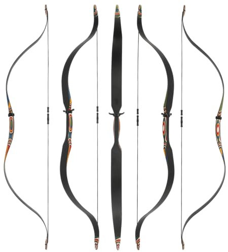 surwolf 10-15lb Bogenschießen recurvebogen Langbogen Bogenschießen traditioneller Bogen Jagdbogen Bogenschießen Bogen und Pfeil Set RH/LH für Outdoor Schießen (Bogen)