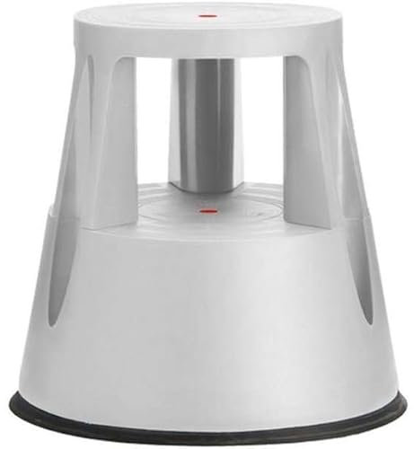 DisplayLager Elefantenfuß Tritthocker, Step Stool, hellgrau, Kunststoff, Modern, 41 cm, 150 kg, für Büro-/Heimbüroarbeiten, Erreichen hoher Regale