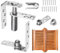 sourcing map 1 Set Heavy Duty Saloon Door Hinges, Self-Return Cafe Door Hinge 304 Stainless Steel Swinging Doors Hardware for 30mm Thick Doors, Big, 22lbs Load Bearing