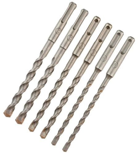 Toefficy DT60302 SDS Plus - Juego de brocas para mampostería, 6 piezas con punta de carburo DT60302-QZ compatibles con DEWALT