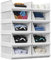 Unique Impression 10 Pack Wardrobe Storage Organiser - Storage Boxes for Clothing Organiser - drawers for inside wardrobe - Stackable Drawers - Closet/Cupboard Shelves for Kitchen,Bedroom