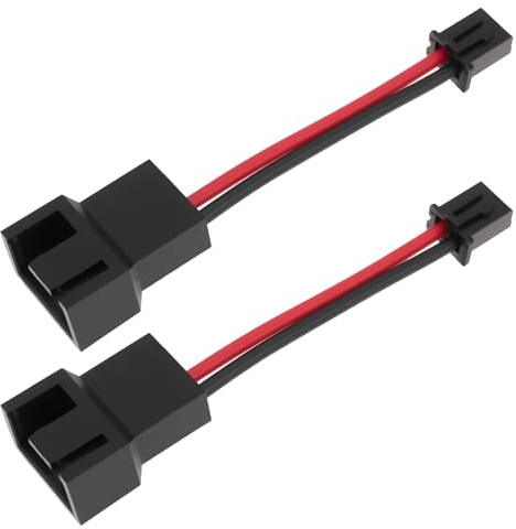 YINETTECH 2Pcs JST XH 2.54mm 2-Pin to 4-Pin Fan Adapter Cable Suitable for GPU Processor GPU RAM (4cm)