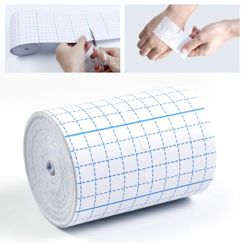 MCTNCT Nastro Adesivo Medico Flessibile e Traspirante 10cm x 10m | Benda Medico Non Tessuta con Impermeabile Nastro Fissaggio per Collo,Schiena,Spalle,Ginocchia,Braccia,Cosce