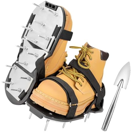 Scarpe aeratore ad alta resistenza con chiodi non piegati e pala da giardinaggio strumento per cortile terreno per terreni duri