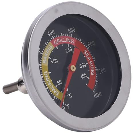 Eujgoov 2 Inch BBQ Temperature Stainless Steel Smoker Temperature, Versatile Use for Ovens and Grills, Dishwasher Safe, Special Occasions