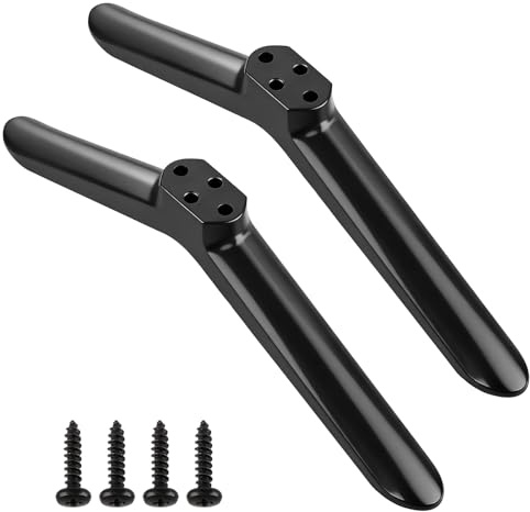 2PCS TV Stand Base Pedestal Feet, Universal TV Stand Legs for TCL 24in/32in/40in/49in/50in Easy to Install Television Table Top Desk Stand Replacement Compatible with Sharp/Samsung/Hisense/Lg/Roku/Jvc