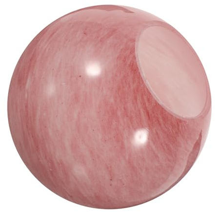 Kugelförmiger Lampenschirm aus Glas, Rosa, Modern, Dekorativ | Ersatzlampenschirm für Pendelleuchten, Pflegeleicht, Leicht zu Reinigen, Wohnzimmer und Wohnkultur