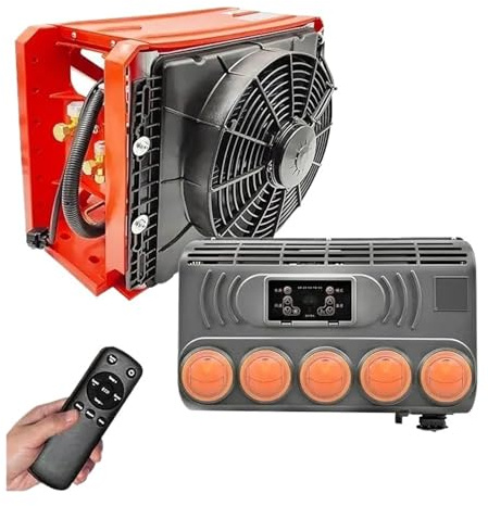 24V Klimaanlage Auto LKW Caravan Elektrische Parkplatz Split For RV Traktoren Wohnmobil Camper Van Rot Leistungsstarke KüHlung