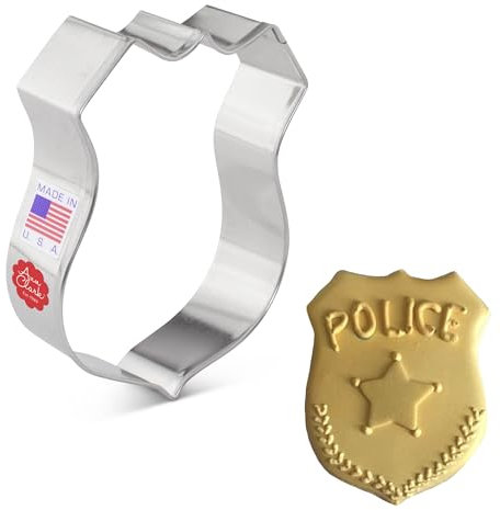 Ann Clark Cookie Cutters Ausstechform Polizeiabzeichen Schild Route 66, 10,2 cm