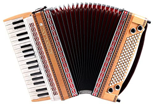 Alpenklang Pro Akkordeon III 96 (Tasten-Steirische, 34 Diskant-Tasten, 96 Bässe, Helikon-Bässe) Erle