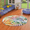 Pergamon Designer Teppich Faro Tropical Bunte Zweige Rund in 3 Größen